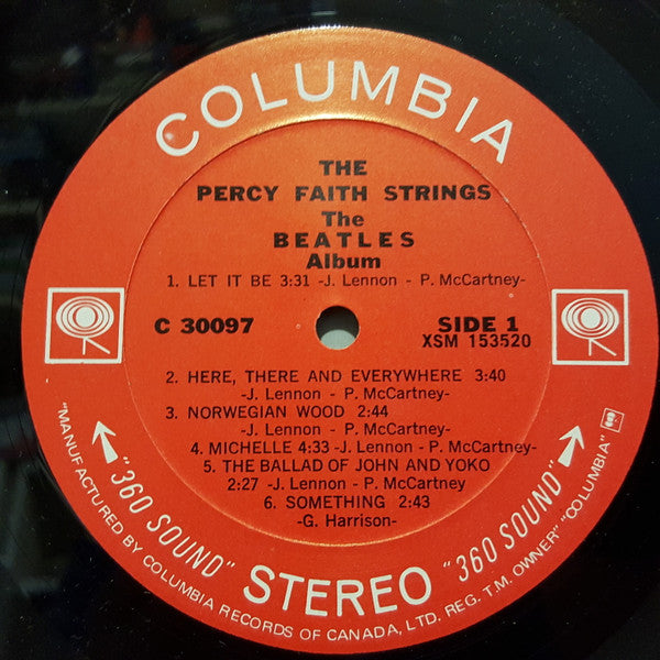 Percy Faith Strings, The - The Beatles Album - 1970