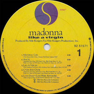 Madonna - Like A Virgin Vinyl Record