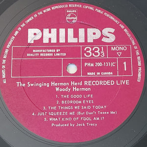 Woody Herman - The Swinging Herman Herd Recorded Live