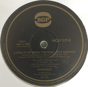 Darondo - Listen To My Song: The Music City Sessions - 2011