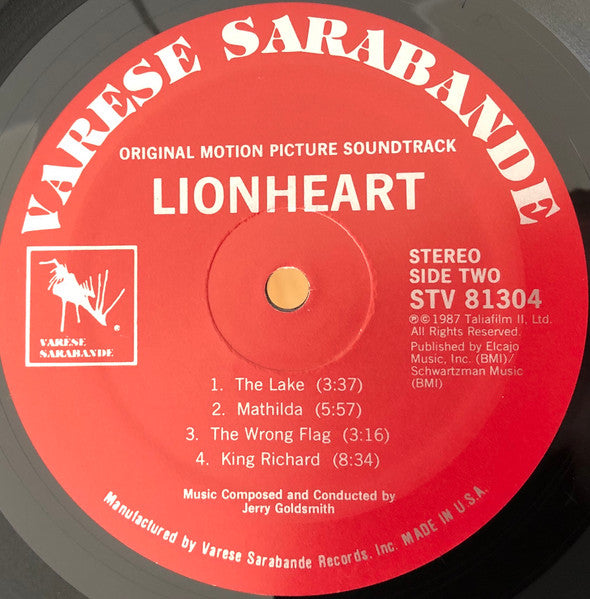 Jerry Goldsmith - Lionheart (Original Motion Picture Soundtrack) - 1987