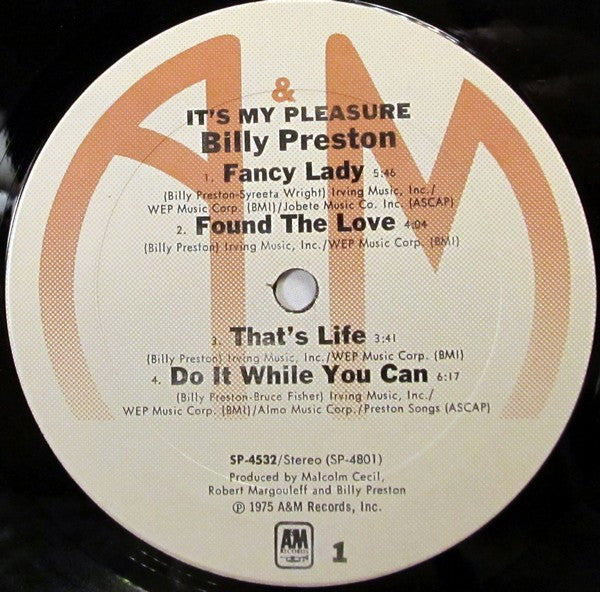 Billy Preston - It's My Pleasure - 1975