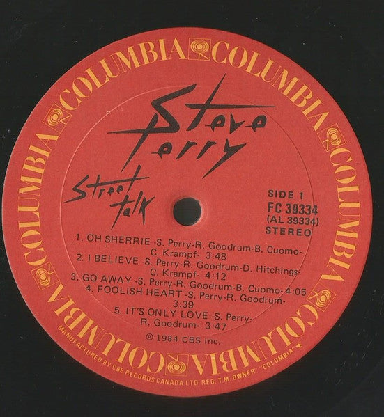 Steve Perry - Street Talk - 1984