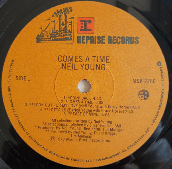 Neil Young - Comes A Time Vinyl Record