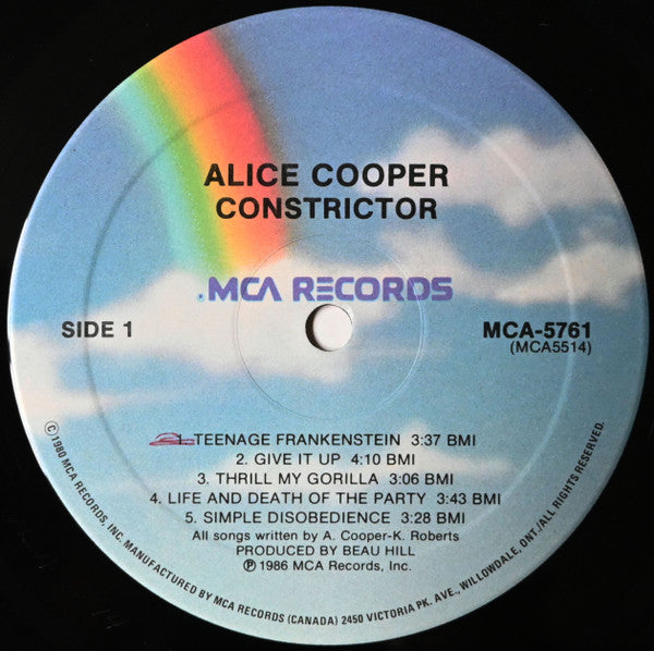 Alice Cooper - Constrictor - 1986