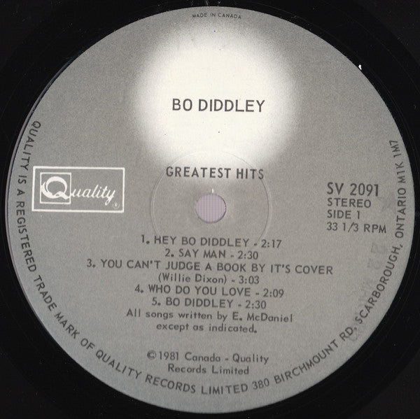 Bo Diddley - The Greatest Hits Of Bo Diddley Vinyl Record