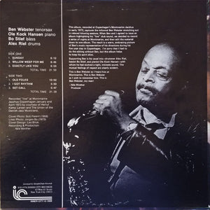 Ben Webster - My Man - Live At Montmartre 1973 - 1976