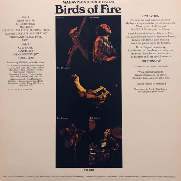 Mahavishnu Orchestra - Birds Of Fire - 1977