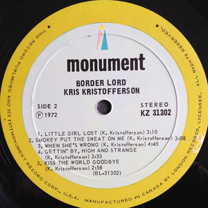 Kris Kristofferson - Border Lord - 1972