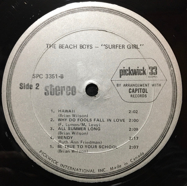 Beach Boys, The - Surfer Girl - 1973
