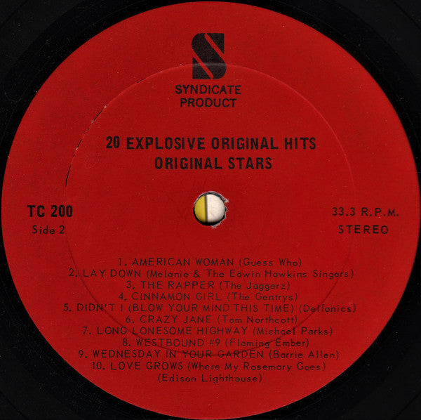 Various - 20 Explosive Hits By 20 Original Stars