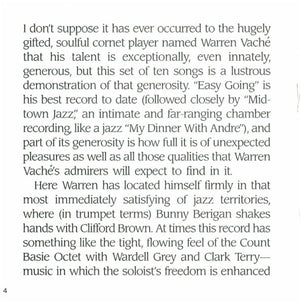 Warren Vaché Sextette, The - Easy Going (CD) - 1987