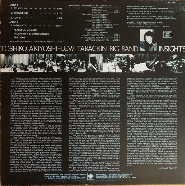 Toshiko Akiyoshi-Lew Tabackin Big Band - Insights