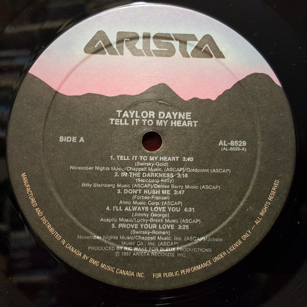 Taylor Dayne - Tell It To My Heart Vinyl Record