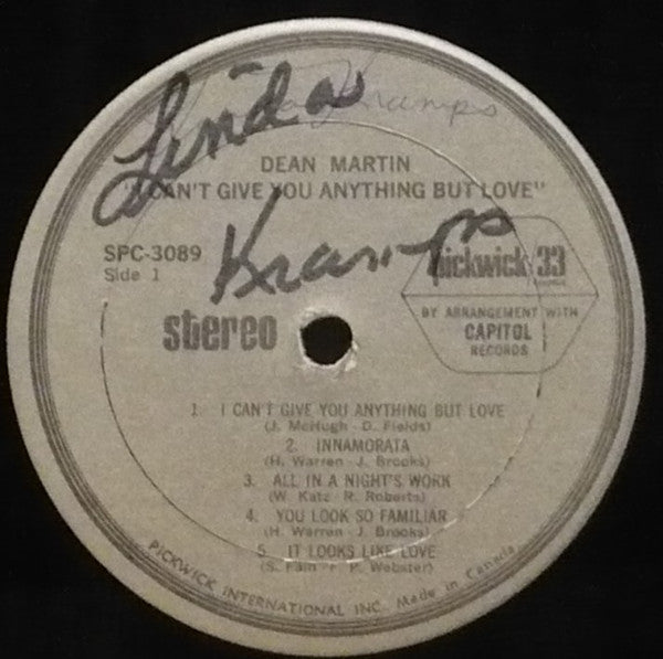 Dean Martin - I Can't Give You Anything But Love - 1972