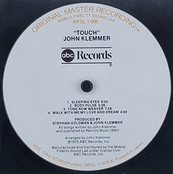John Klemmer - Touch - 1978