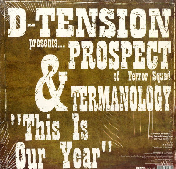 D-Tension ,Slug,Prospect,Termanology - Presents...  /  &  You're A Bitch Too / This Is Our Year Vinyl Record