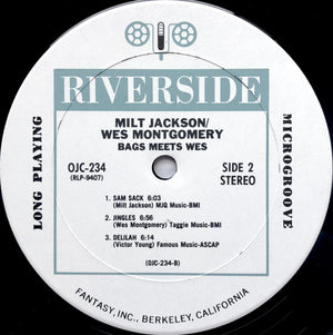 Milt Jackson And Wes Montgomery - Bags Meets Wes! - 1986