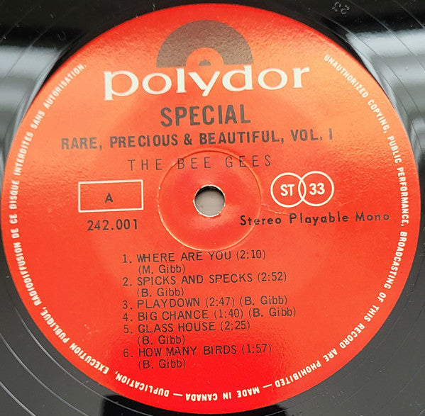 Bee Gees - Rare, Precious & Beautiful Vinyl Record