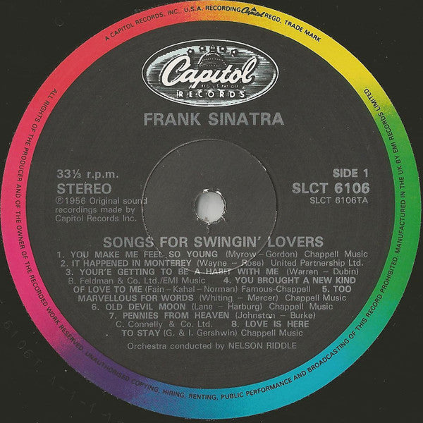 Frank Sinatra - Songs For Swingin' Lovers! - 1984