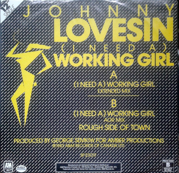 Johnny Lovesin - (I Need A) Working Girl - 1983
