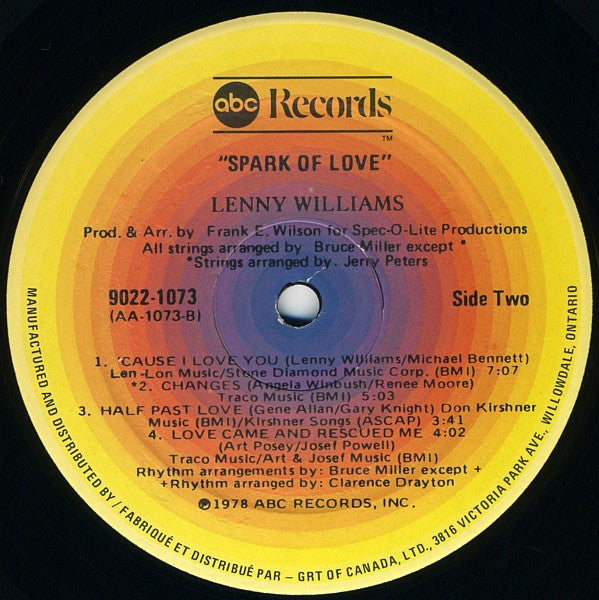 Lenny Williams - Spark Of Love - 1978