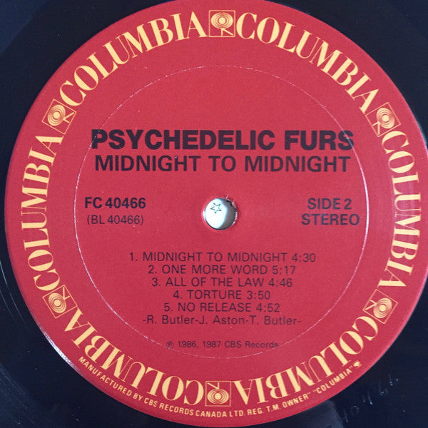 Psychedelic Furs, The - Midnight To Midnight - 1987
