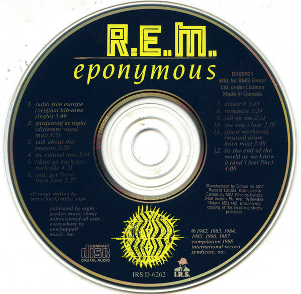 R.E.M. - Eponymous (CD) -