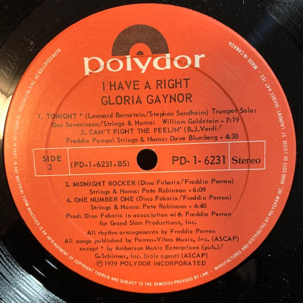 Gloria Gaynor - I Have A Right