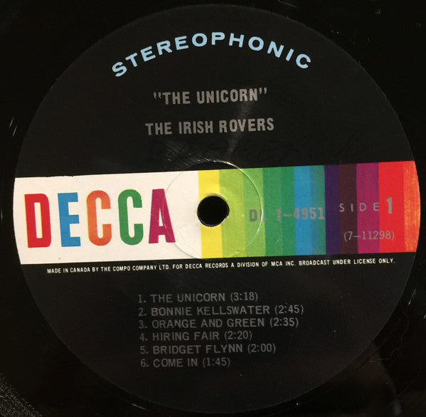 Irish Rovers, The - The Unicorn - 1967