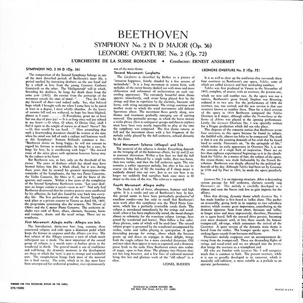 Ludwig Van Beethoven - Symphony No. 2 In D Major (Op. 36) / Leonore Overture No. 2 (Op. 72)
