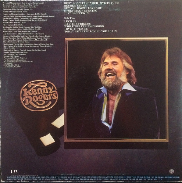 Kenny Rogers - Ten Years Of Gold Vinyl Record