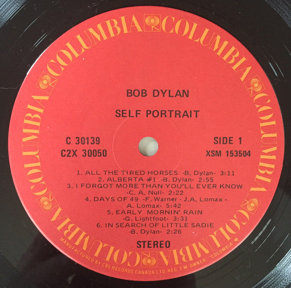 Bob Dylan - Self Portrait Vinyl Record