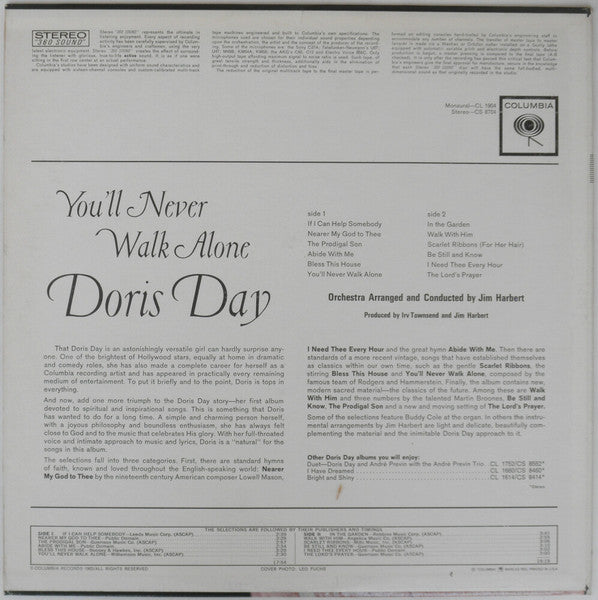 Doris Day - You'll Never Walk Alone Vinyl Record