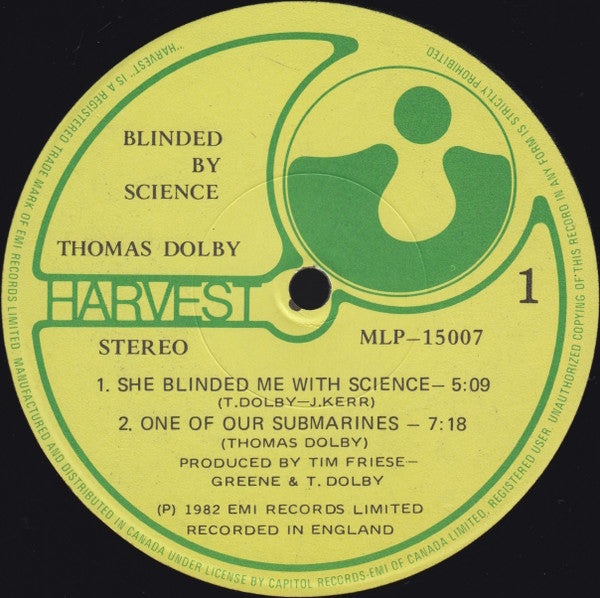 Thomas Dolby - Blinded By Science - 1983