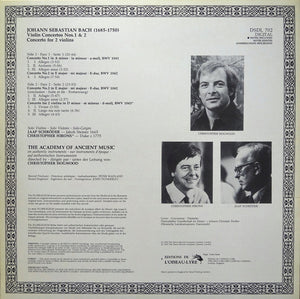 Johann Sebastian Bach - Jaap Schröder, Christopher Hirons, Academy Of Ancient Music, The, Christopher Hogwood - Violin Concertos 1 & 2 / Concerto For 2 Violins - 1982
