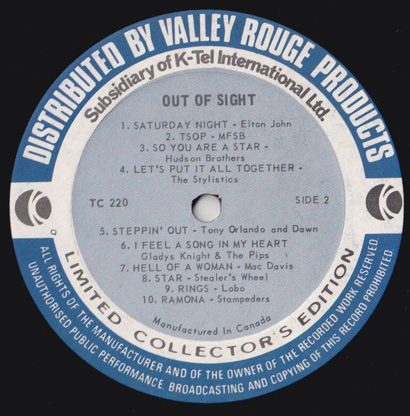 Various - Out Of Sight - 1975