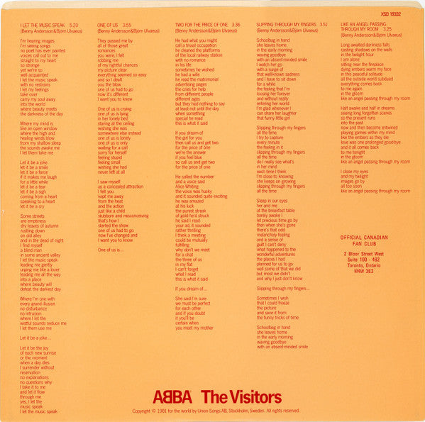 ABBA - The Visitors - 1981