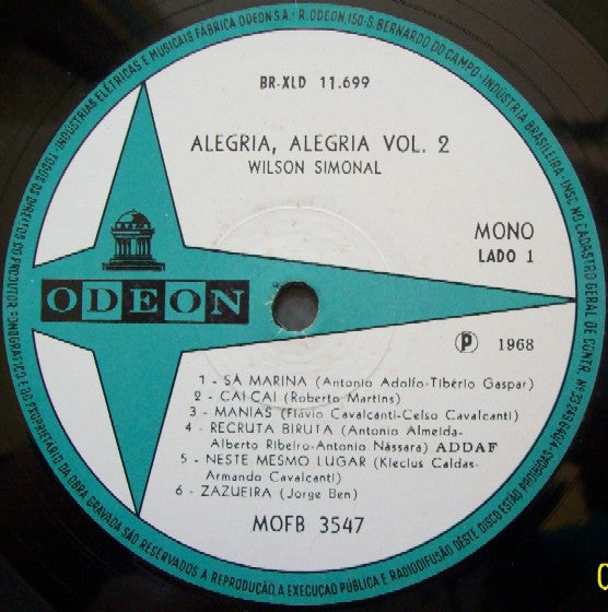 Wilson Simonal - Alegria Alegria Vol. 2 - 1968