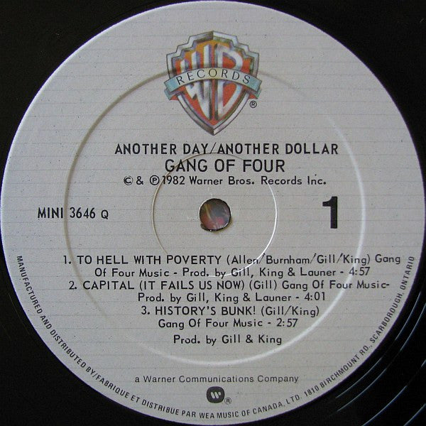 Gang Of Four - Another Day/Another Dollar - 1982