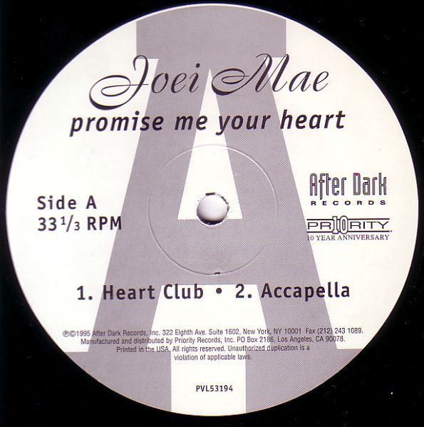 Joei Mae - Promise Me Your Heart Vinyl Record