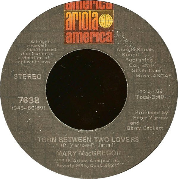 Mary MacGregor - Torn Between Two Lovers Vinyl Record