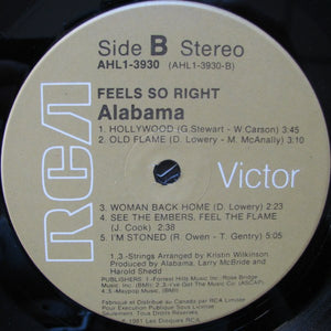 Alabama - Feels So Right Vinyl Record