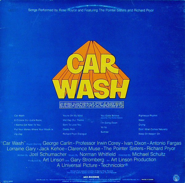 Norman Whitfield - Car Wash (Original Motion Picture Soundtrack) Vinyl Record