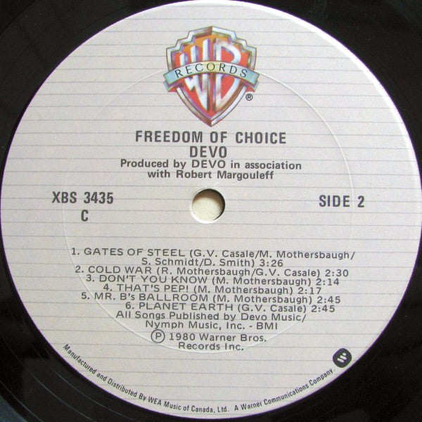 Devo - Freedom Of Choice - 1980