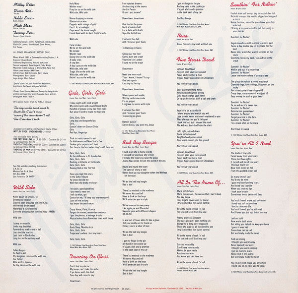 Mötley Crüe - Girls, Girls, Girls - 1987
