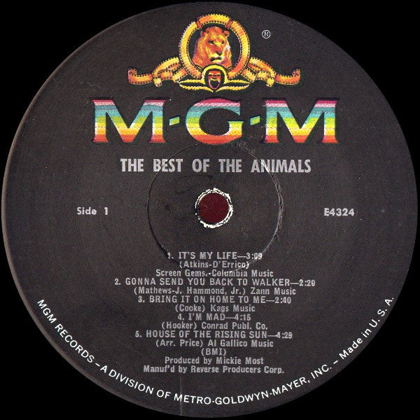 Animals, The - The Best Of The Animals - 1966