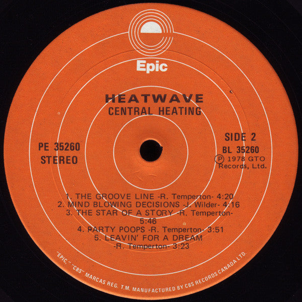 Heatwave - Central Heating Vinyl Record