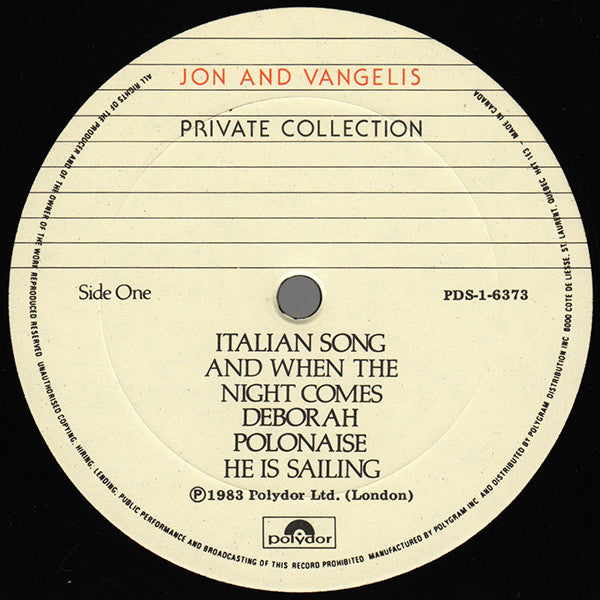 Jon & Vangelis - Private Collection