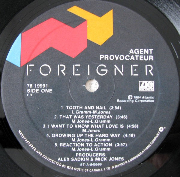 Foreigner - Agent Provocateur - 1984